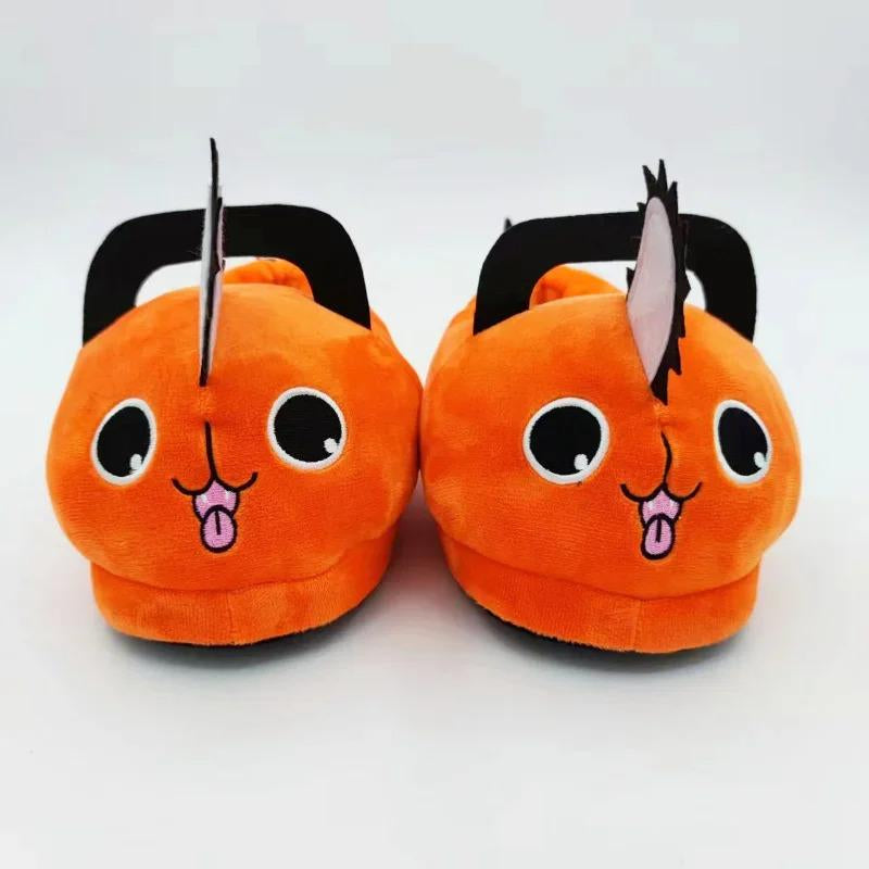 Step into Comfort with the Anime Chainsaw Man Pochita Plush Slippers – Perfect Holiday Gift for Fans!