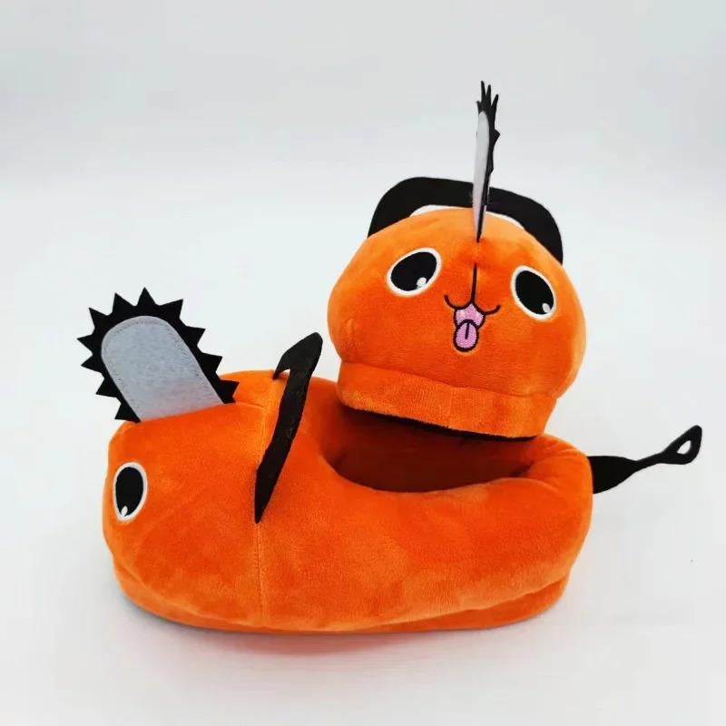 Step into Comfort with the Anime Chainsaw Man Pochita Plush Slippers – Perfect Holiday Gift for Fans!